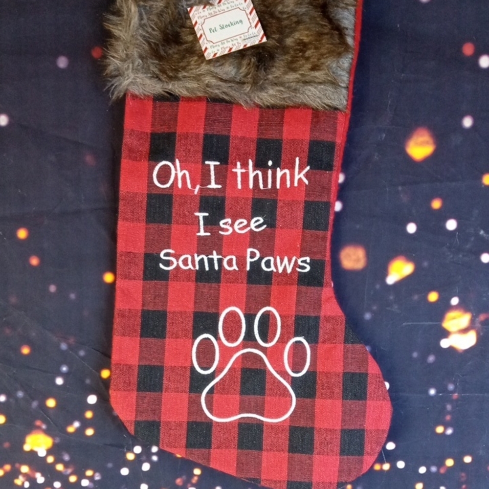 🎁 Pet Plaid Christmas Stocking